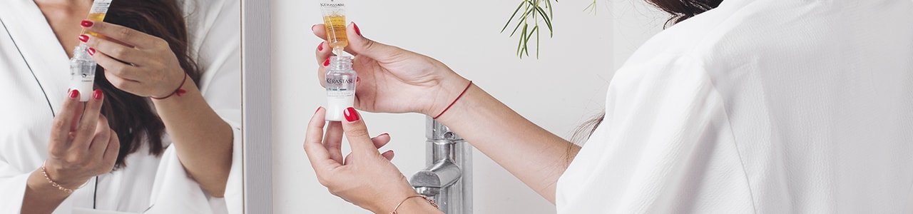 Ilustração Hero Banner do Artigo Fusio-Dose Homelab Kérastase