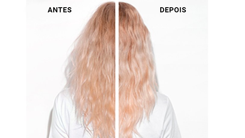 antes e depois da utilização do sérum de cabelo cicanuit
