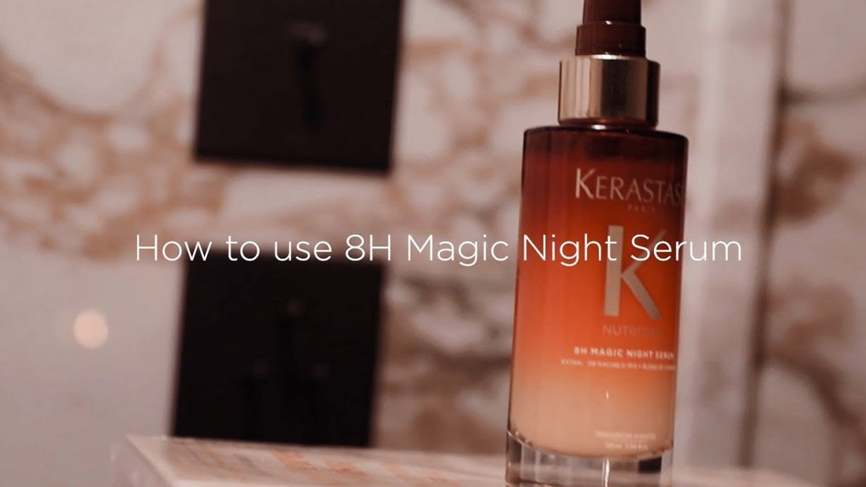 Como usar o Sérum para cabelo seco 8H Magic Night Serum