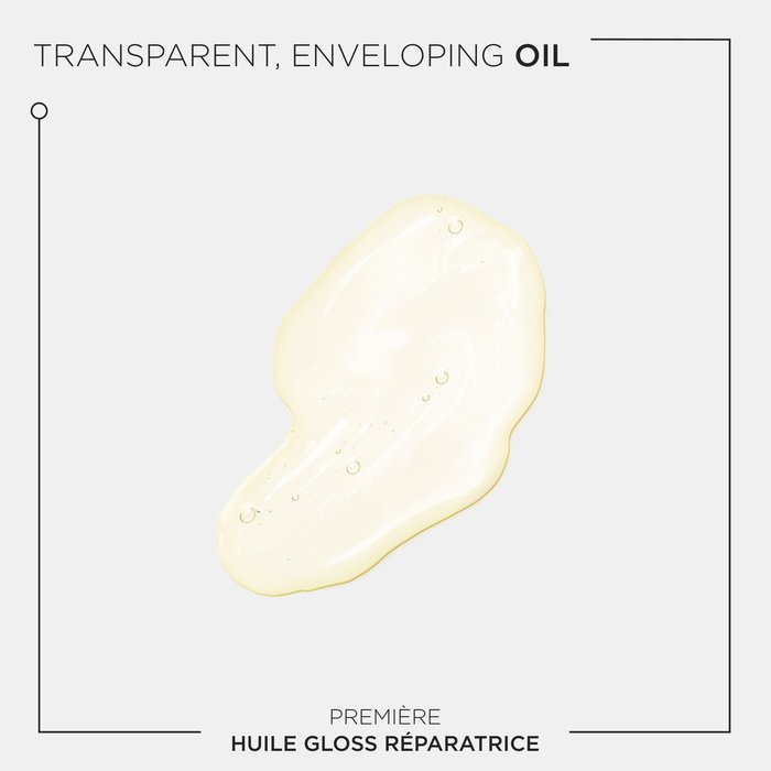 Amostra de textura produto huile gloss reparatrice Kerastase