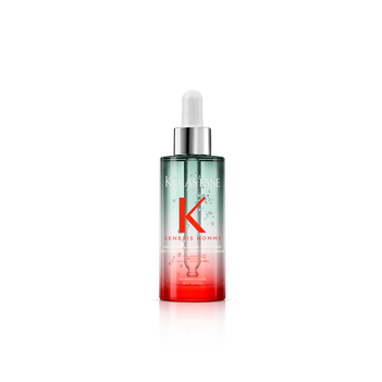 Produto Sérum da gama Genesis Homme da kérastase em fundo cinzento