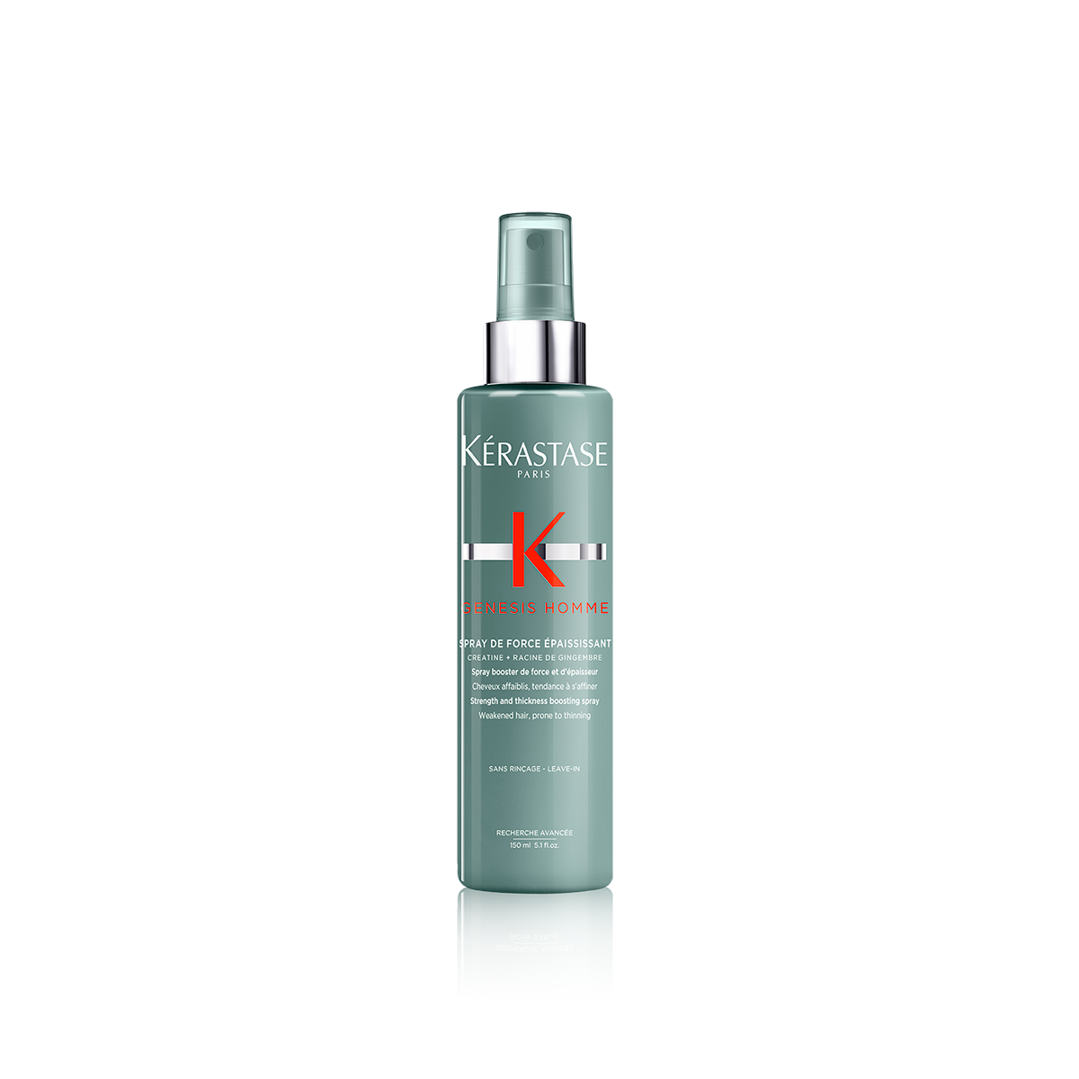 Produto spray da gama genesis homme da kérastase em fundo cinzento